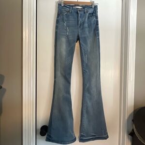 Women's Blue Flared Jeans